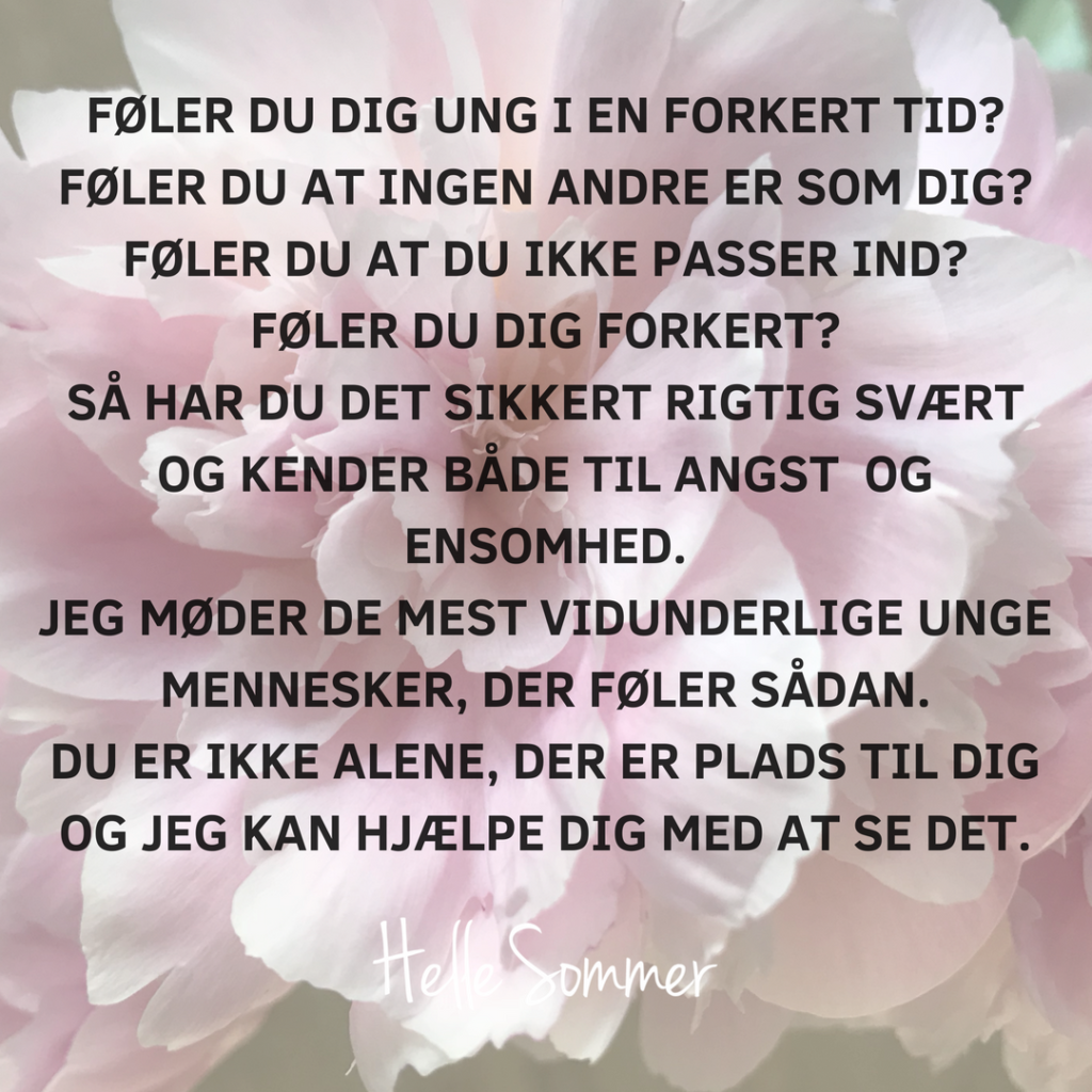 Ensomhed. Jeg passer ikke ind.